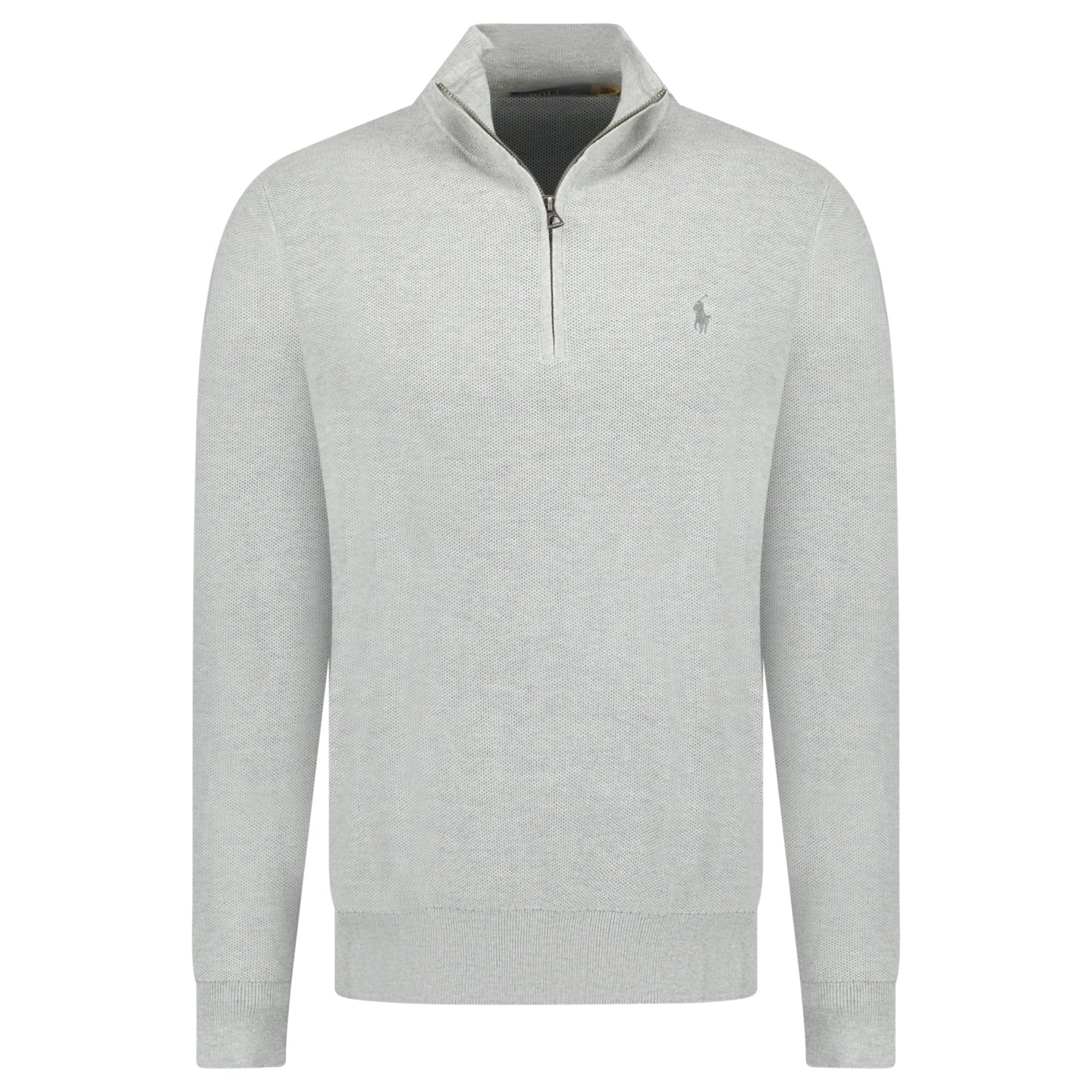 Color variation of Polo Ralph Lauren Knit Quarter Zip Jumper in Andover Heather