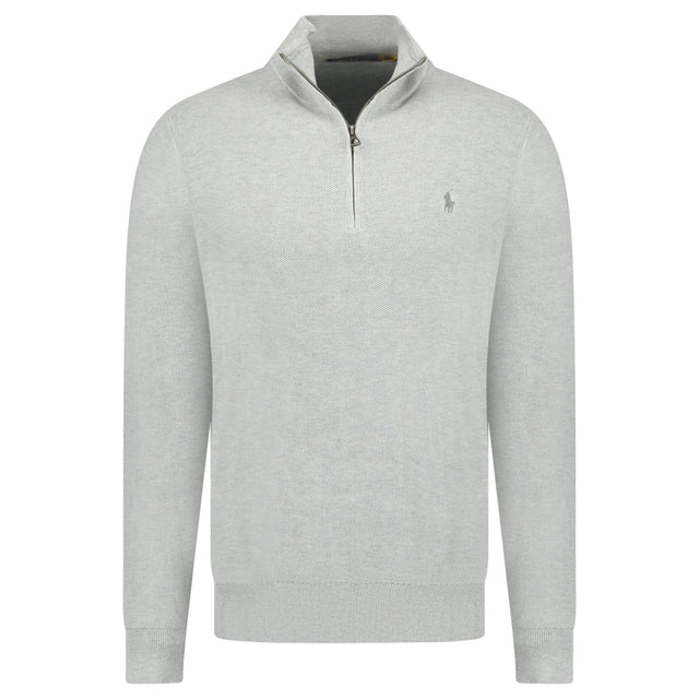 Polo Ralph Lauren Knit Quarter Zip Jumper in Andover Heather - Boinclo - Outlet Sale Under Retail