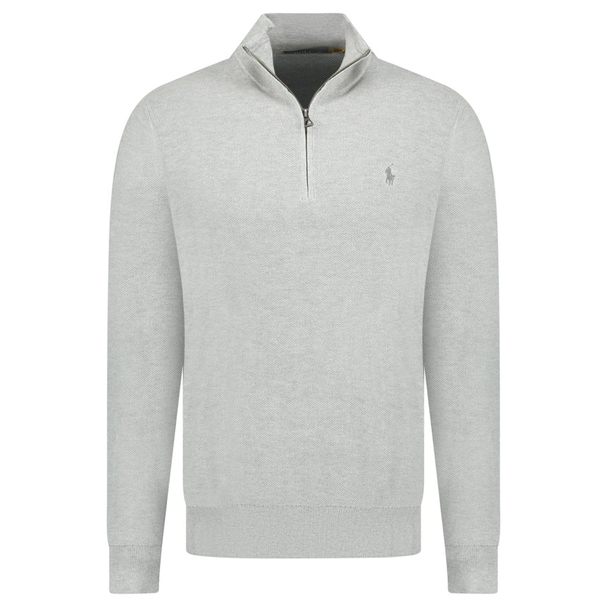 Polo Ralph Lauren Knit Quarter Zip Jumper in Andover Heather - Boinclo - Outlet Sale Under Retail