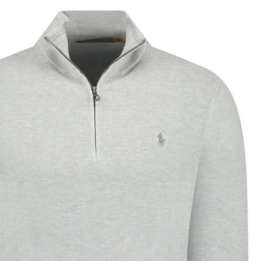 Polo Ralph Lauren Knit Quarter Zip Jumper in Andover Heather - Boinclo - Outlet Sale Under Retail