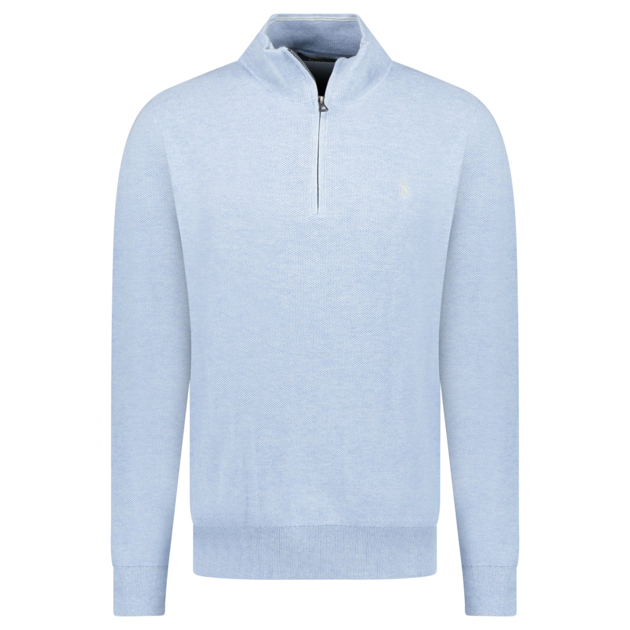 Color variation of Polo Ralph Lauren Knit Quarter Zip Jumper in Blue Hyacinth