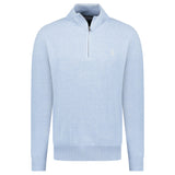 Polo Ralph Lauren Knit Quarter Zip Jumper in Blue Hyacinth - Boinclo - Outlet Sale Under Retail