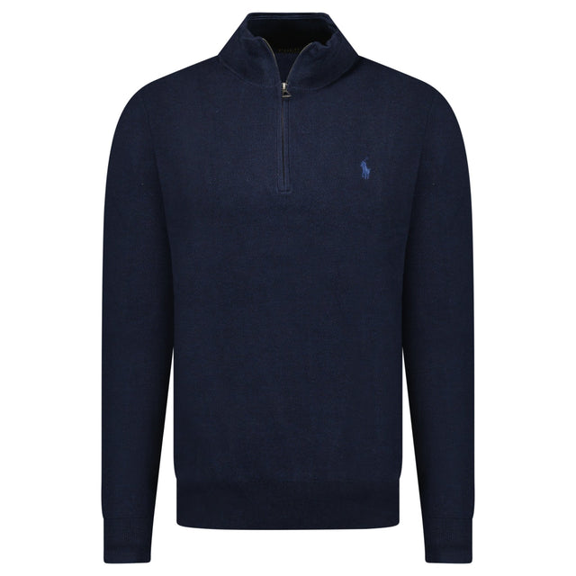 Polo Ralph Lauren Knit Quarter Zip Jumper in Navy - Boinclo - Outlet Sale Under Retail