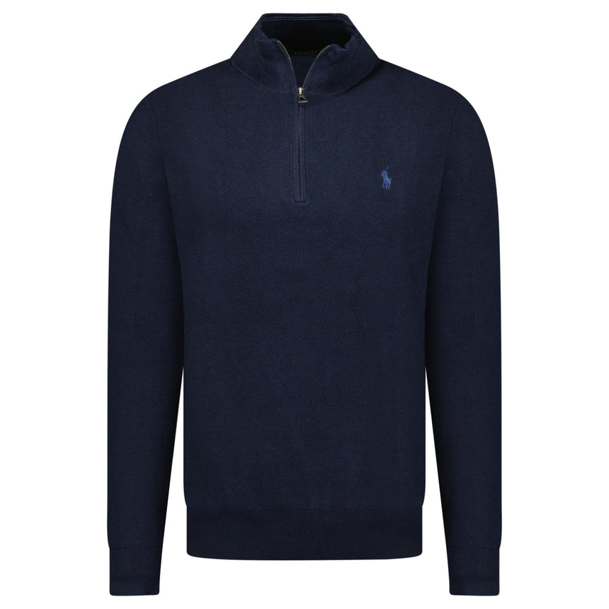 Polo Ralph Lauren Knit Quarter Zip Jumper in Navy - Boinclo - Outlet Sale Under Retail