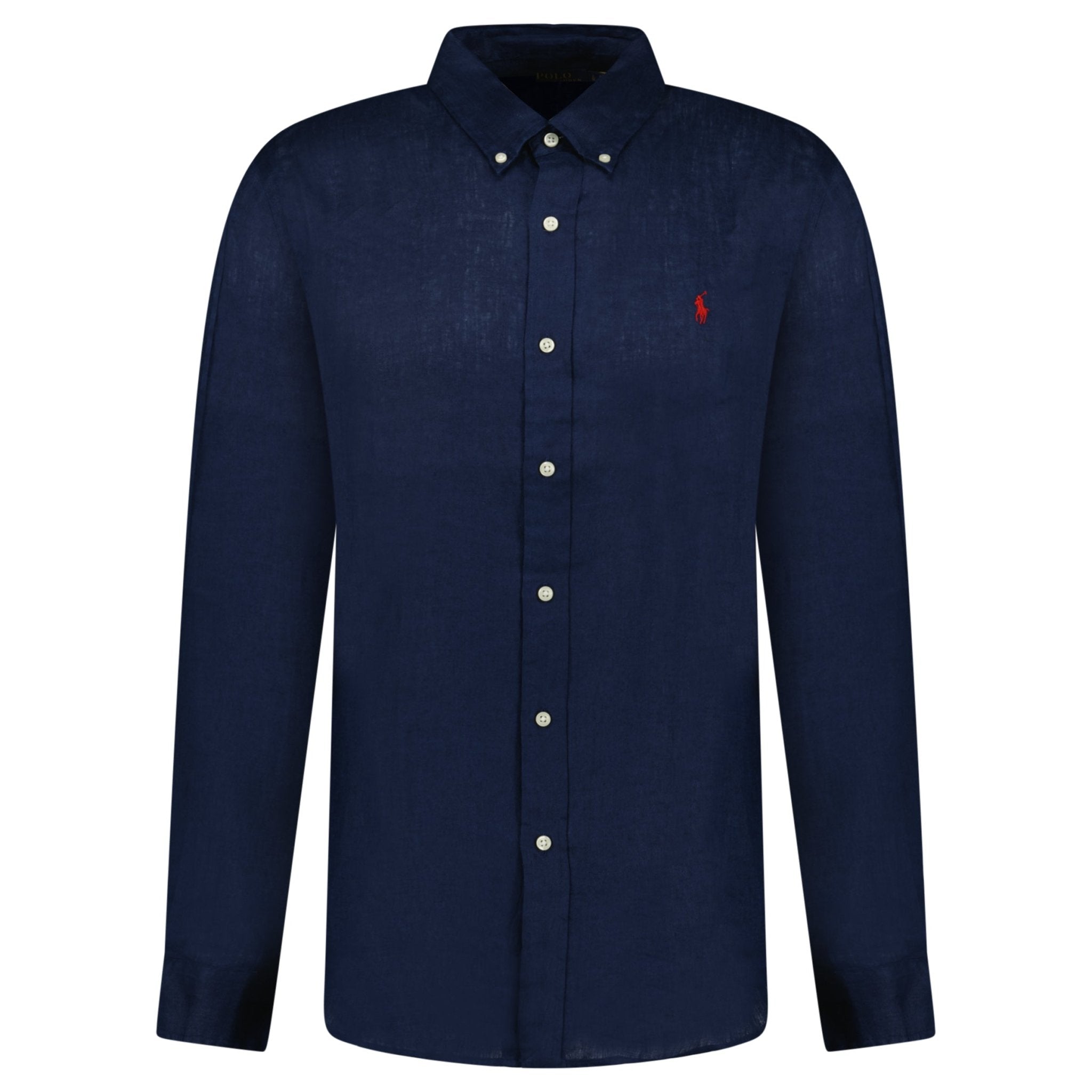 Color variation of Polo Ralph Lauren Slim Fit Linen Shirt in Newport Navy
