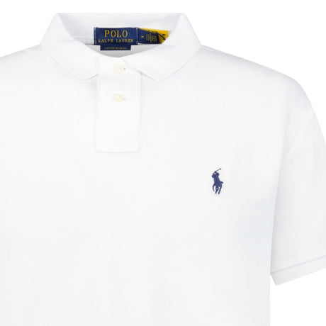 Polo Ralph Lauren Slim Fit Mesh Polo Shirt in White - Boinclo - Outlet Sale Under Retail