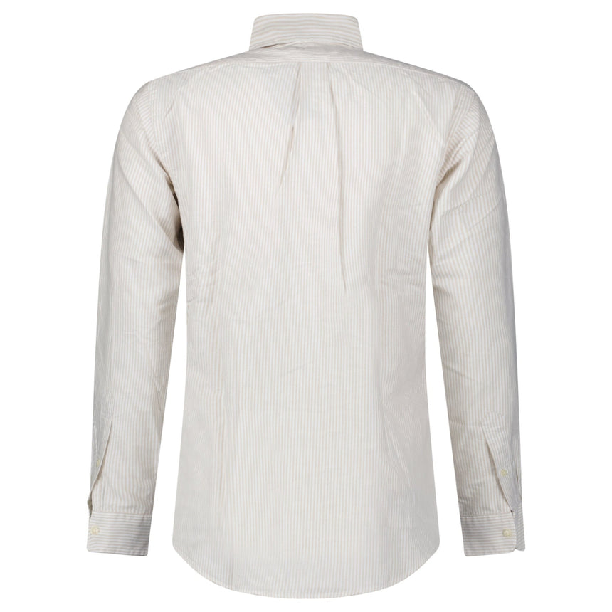 Polo Ralph Lauren Striped Long Sleeve Sport Shirt in White/Beige - Boinclo - Outlet Sale Under Retail