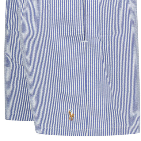 Polo Ralph Lauren Traveler Classic Swim Trunk in Cruise Royal Seersucker - Boinclo - Outlet Sale Under Retail