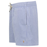 Polo Ralph Lauren Traveler Classic Swim Trunk in Cruise Royal Seersucker - Boinclo - Outlet Sale Under Retail