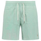 Polo Ralph Lauren Traveler Classic Swim Trunk in Raft Green Seersucker - Boinclo - Outlet Sale Under Retail