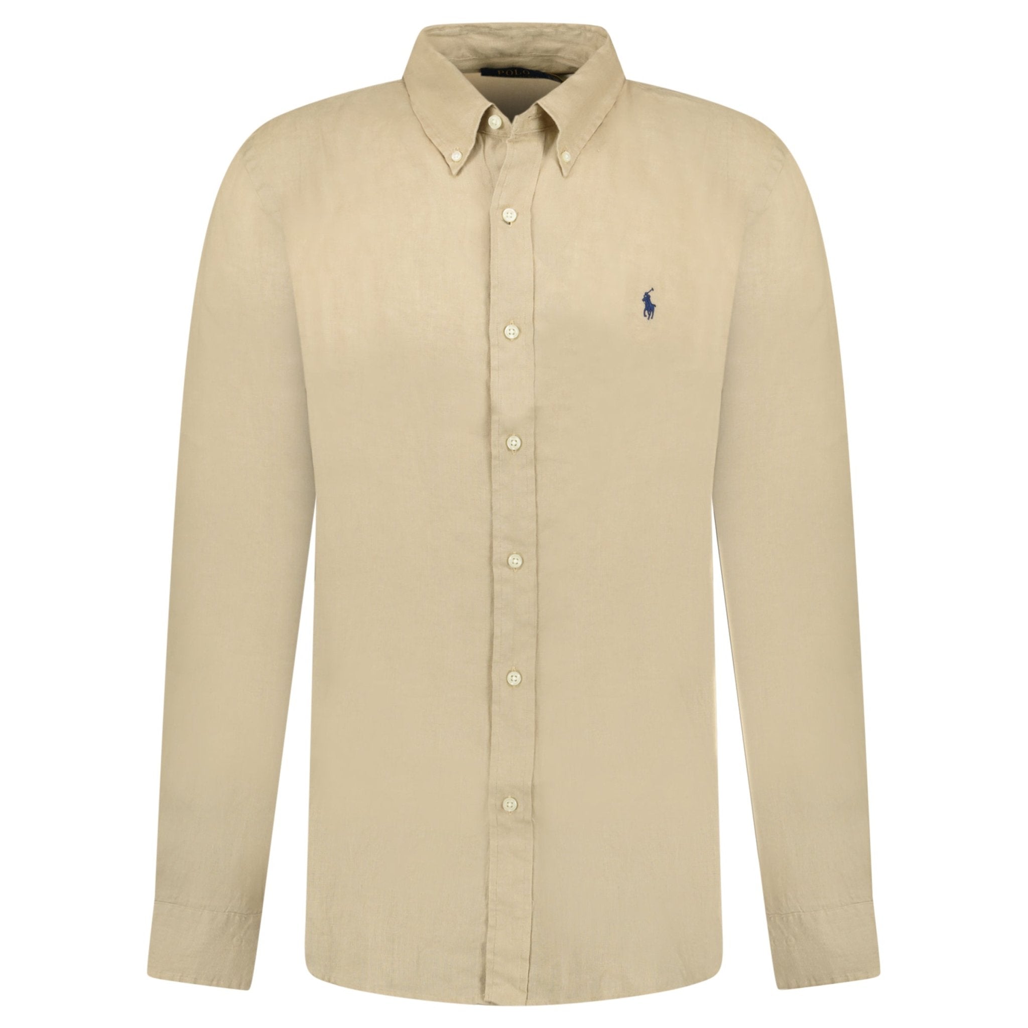 Color variation of Polo Ralph Lauren Custom Fit Long Sleeve Sport Shirt Costal Beige