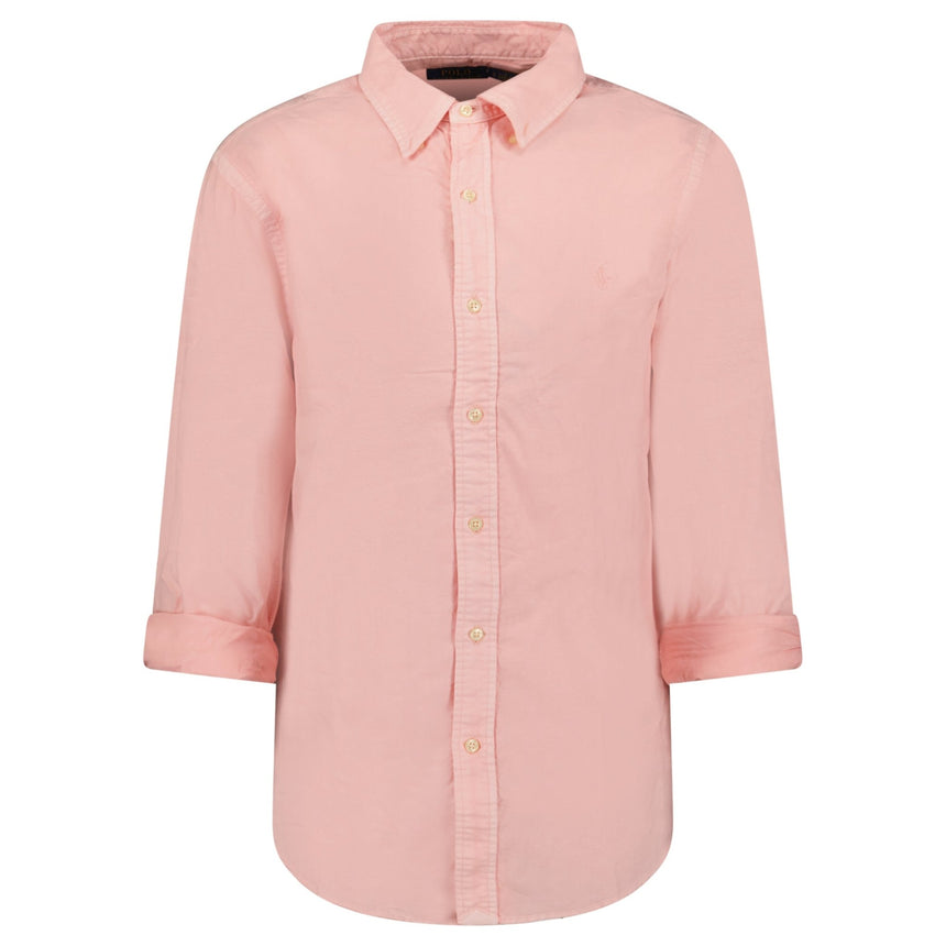 Ralph Lauren Custom Fit Long Sleeve Sport Shirt in Rose - Boinclo - Outlet Sale Under Retail
