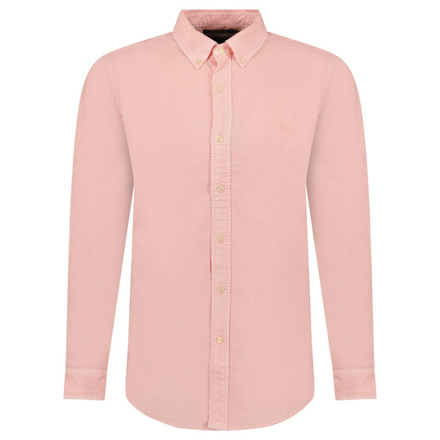 Ralph Lauren Custom Fit Long Sleeve Sport Shirt in Rose - Boinclo - Outlet Sale Under Retail