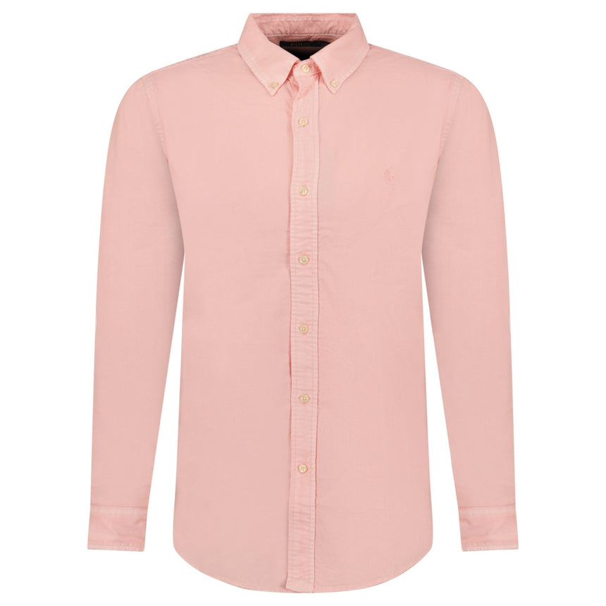 Ralph Lauren Custom Fit Long Sleeve Sport Shirt in Rose - Boinclo - Outlet Sale Under Retail