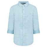 Ralph Lauren Custom Fit Long Sleeve Sport Shirt in Sky - Boinclo - Outlet Sale Under Retail