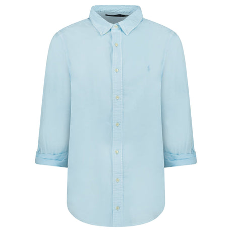 Ralph Lauren Custom Fit Long Sleeve Sport Shirt in Sky - Boinclo - Outlet Sale Under Retail