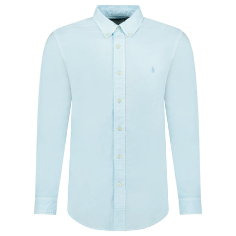 Ralph Lauren Custom Fit Long Sleeve Sport Shirt in Sky - Boinclo - Outlet Sale Under Retail