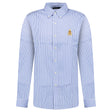 Ralph Lauren Custom Fit Long Sleeve Sport Shirt White/Blue - Boinclo - Outlet Sale Under Retail