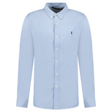 Ralph Lauren Custom Fit Stretch Long Sleeve Sport Shirt in Blue - Boinclo - Outlet Sale Under Retail