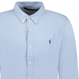 Ralph Lauren Custom Fit Stretch Long Sleeve Sport Shirt in Blue - Boinclo - Outlet Sale Under Retail