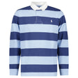 Polo Ralph Lauren The Iconic Rugby Shirt in Powder Blue and Newport Navy - Boinclo - Outlet Sale Under Retail
