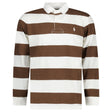 Polo Ralph Lauren The Iconic Rugby Shirt in White and Brown - Boinclo - Outlet Sale Under Retail