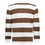 Polo Ralph Lauren The Iconic Rugby Shirt in White and Brown - Boinclo - Outlet Sale Under Retail