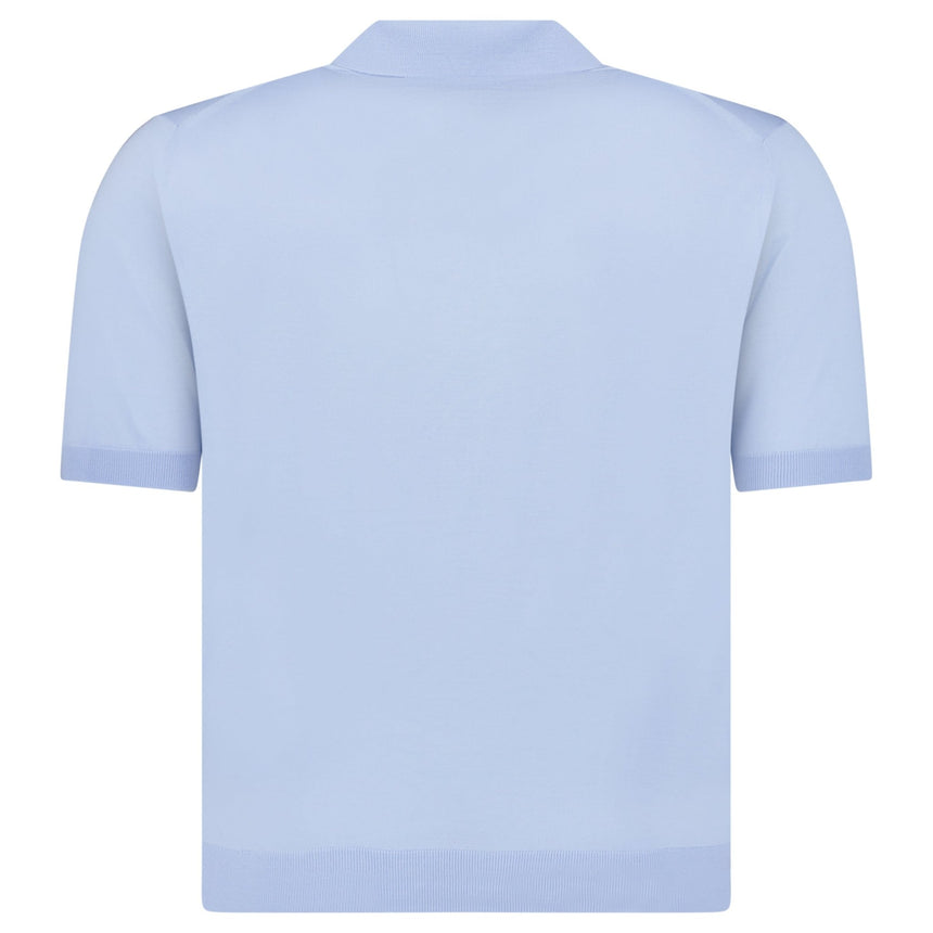 Prada Fine Wool Polo Shirt in Blue - Boinclo - Outlet Sale Under Retail