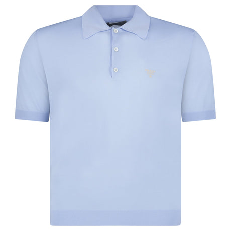 Prada Fine Wool Polo Shirt in Blue - Boinclo - Outlet Sale Under Retail