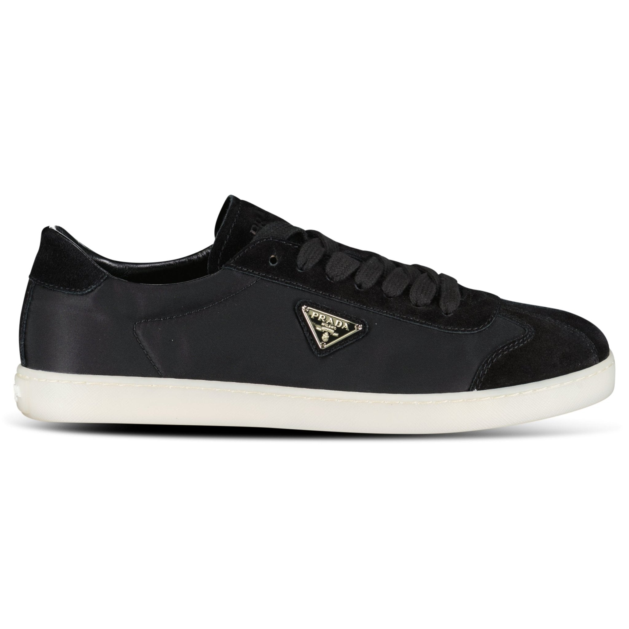 Color variation of Prada Lane Toe Suede Sneakers in Black