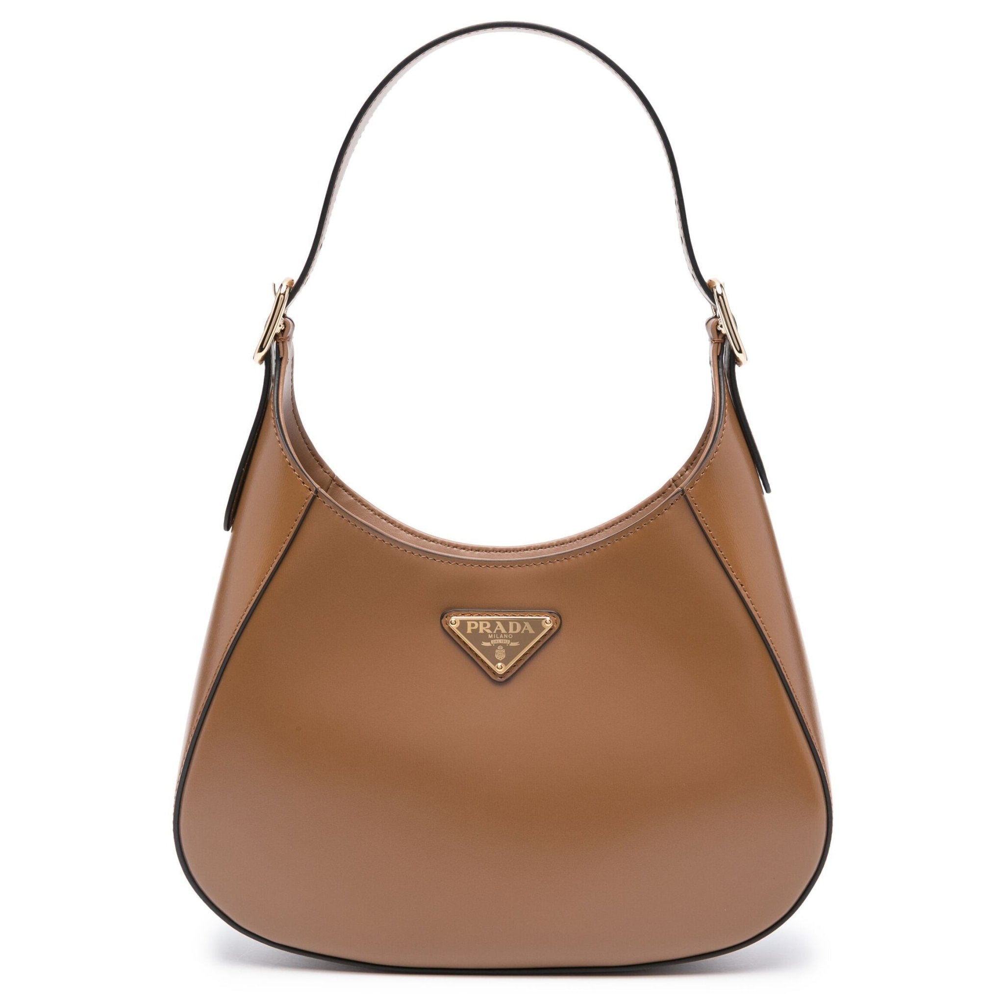 Prada Leather Shoulder Bag in Coffee Brown Outlet Sale Always