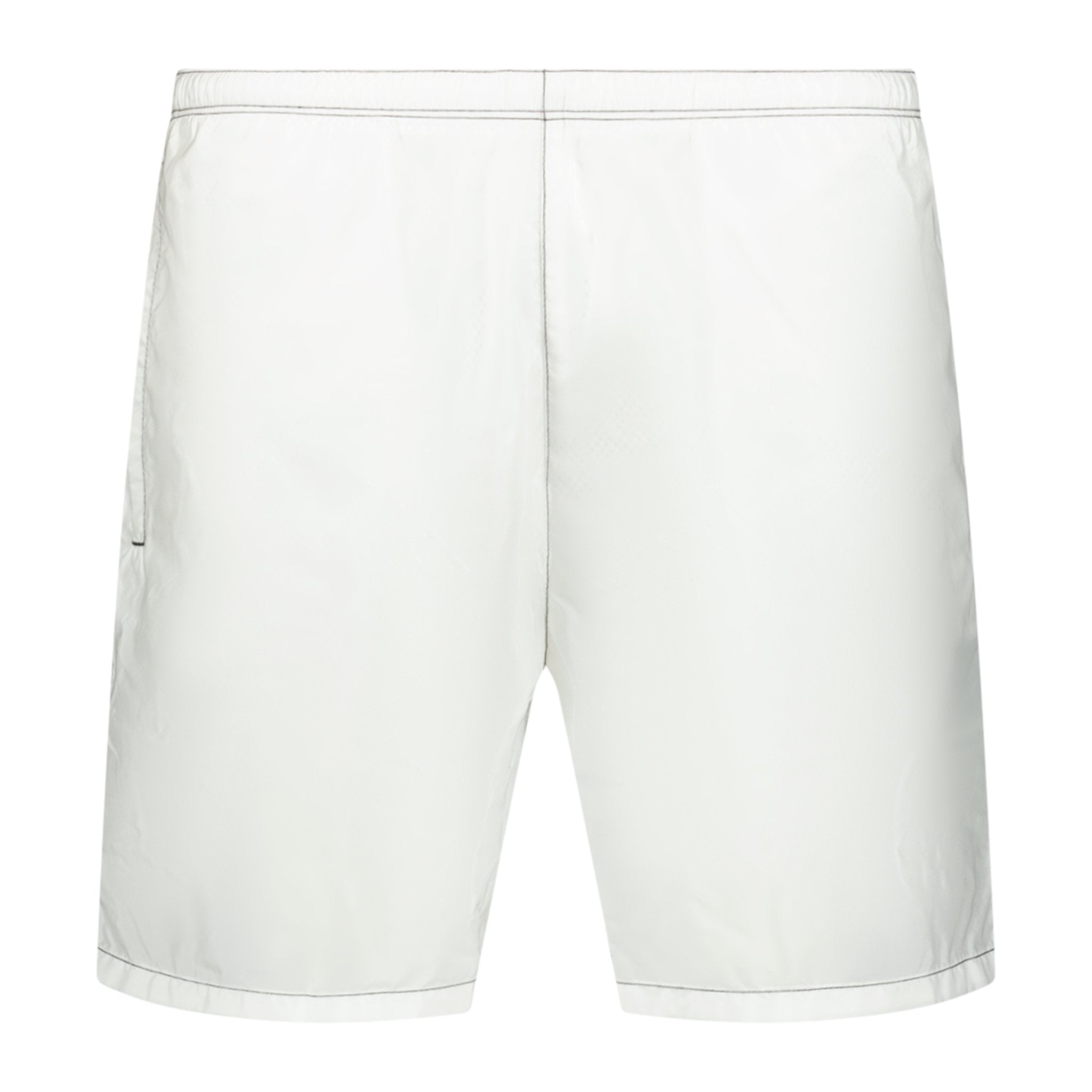 Metal Logo Swim Shorts White