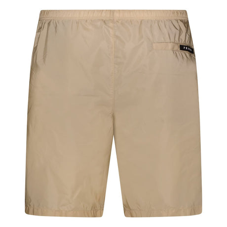 Prada Black Rubber Logo Swim Shorts Beige - Boinclo - Outlet Sale Under Retail