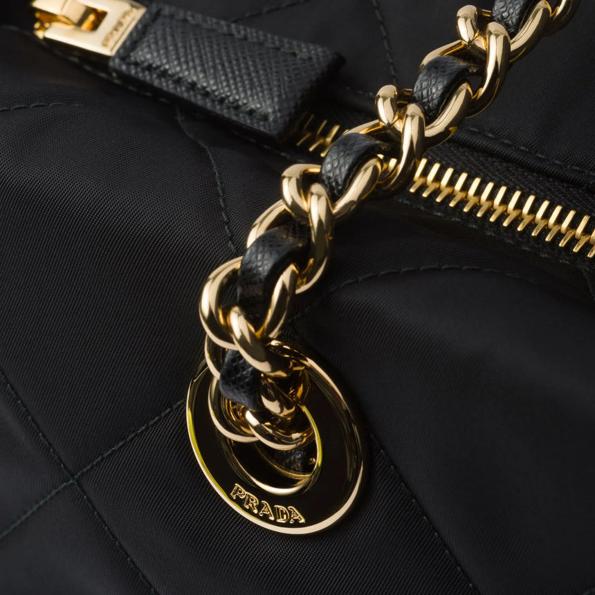 Prada Large Recycled Nylon Totebag in Nero - Boinclo - Outlet Sale Under Retail