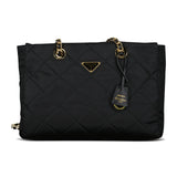Prada Large Recycled Nylon Totebag in Nero - Boinclo - Outlet Sale Under Retail