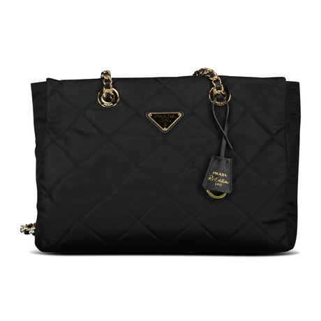 Prada Large Recycled Nylon Totebag in Nero - Boinclo - Outlet Sale Under Retail
