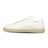 Prada Leather Trainers with Gold Metal Appliqué in Avorio - Boinclo - Outlet Sale Under Retail