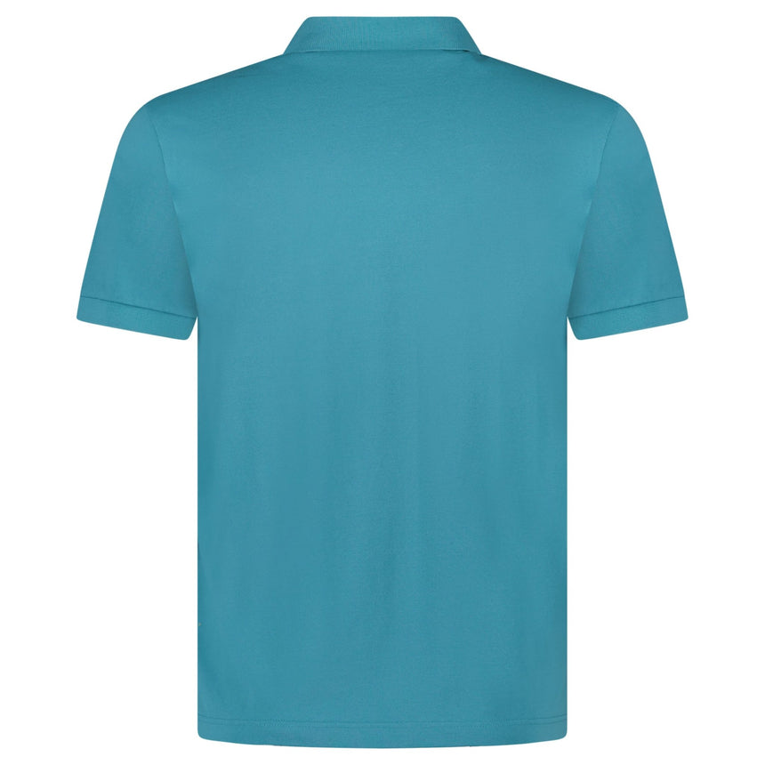Prada Logo - Badge Cotton - Piqué Polo Shirt in Teal (Pre - Loved) - Boinclo - Outlet Sale Under Retail