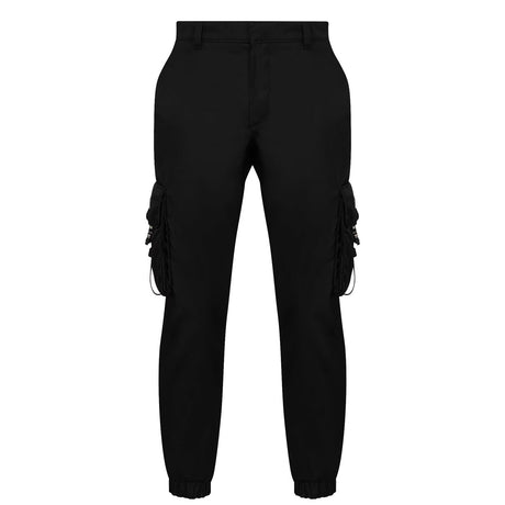 Prada Metal Applique Re - Nylon Cargo Trousers Black - Boinclo - Outlet Sale Under Retail