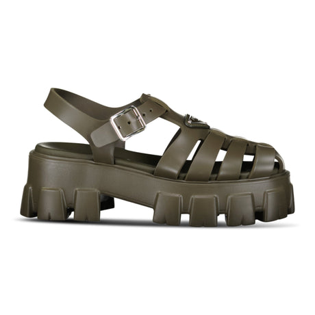 Prada Monolith Rubber Sandals in Militaire - Boinclo - Outlet Sale Under Retail