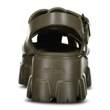 Prada Monolith Rubber Sandals in Militaire - Boinclo - Outlet Sale Under Retail