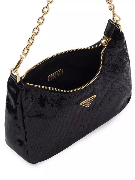 Prada Prada Re - Edition Re - Nylon and Sequin Mini - Bag in Black - Boinclo - Outlet Sale Under Retail