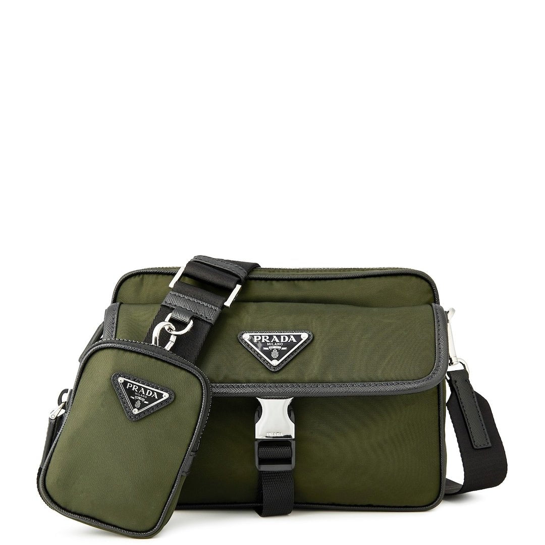Prada Prada Re-Nylon Crossbody Bag in Military Green