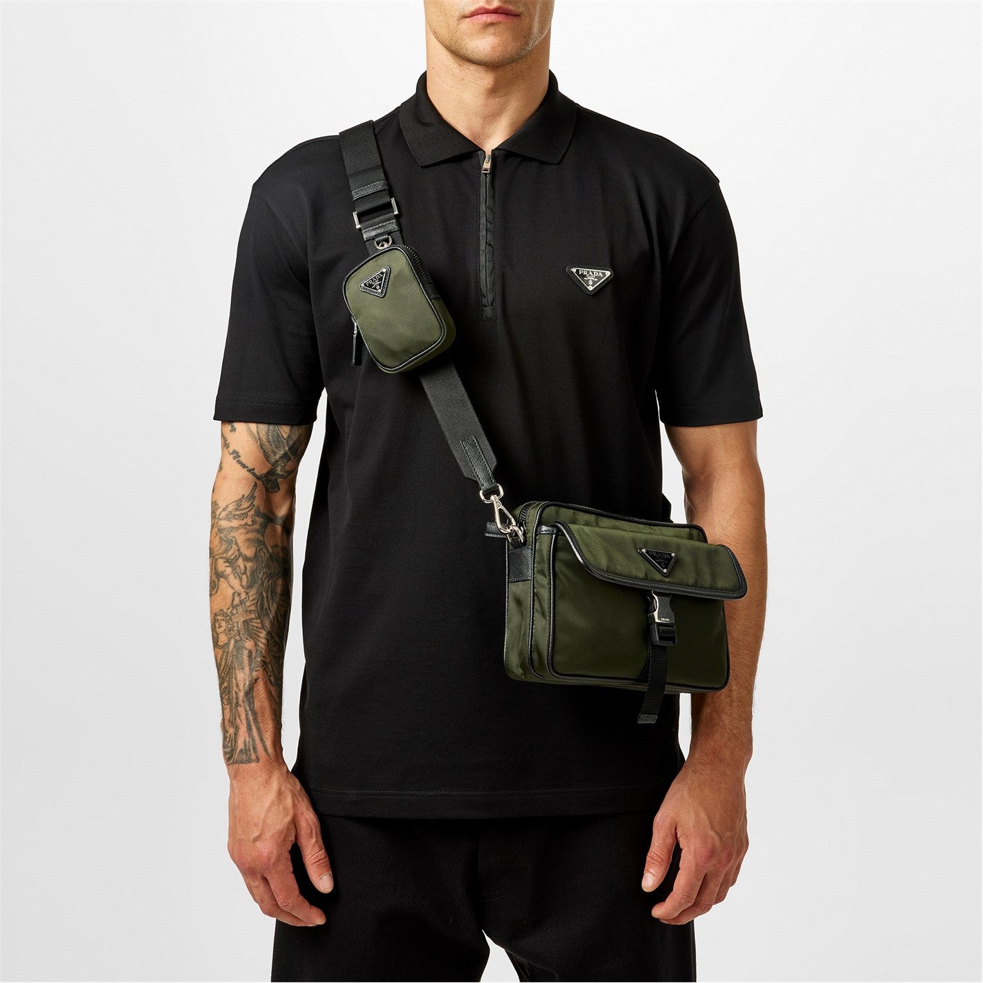 Prada Prada Re-Nylon Crossbody Bag in Military Green