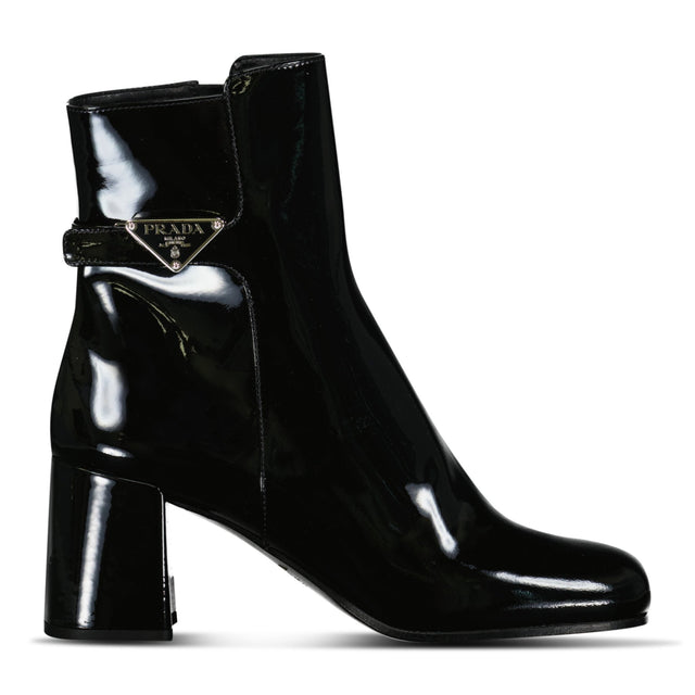 Prada Tronchetti Ank Boots in Black Patent Leather - Boinclo - Outlet Sale Under Retail