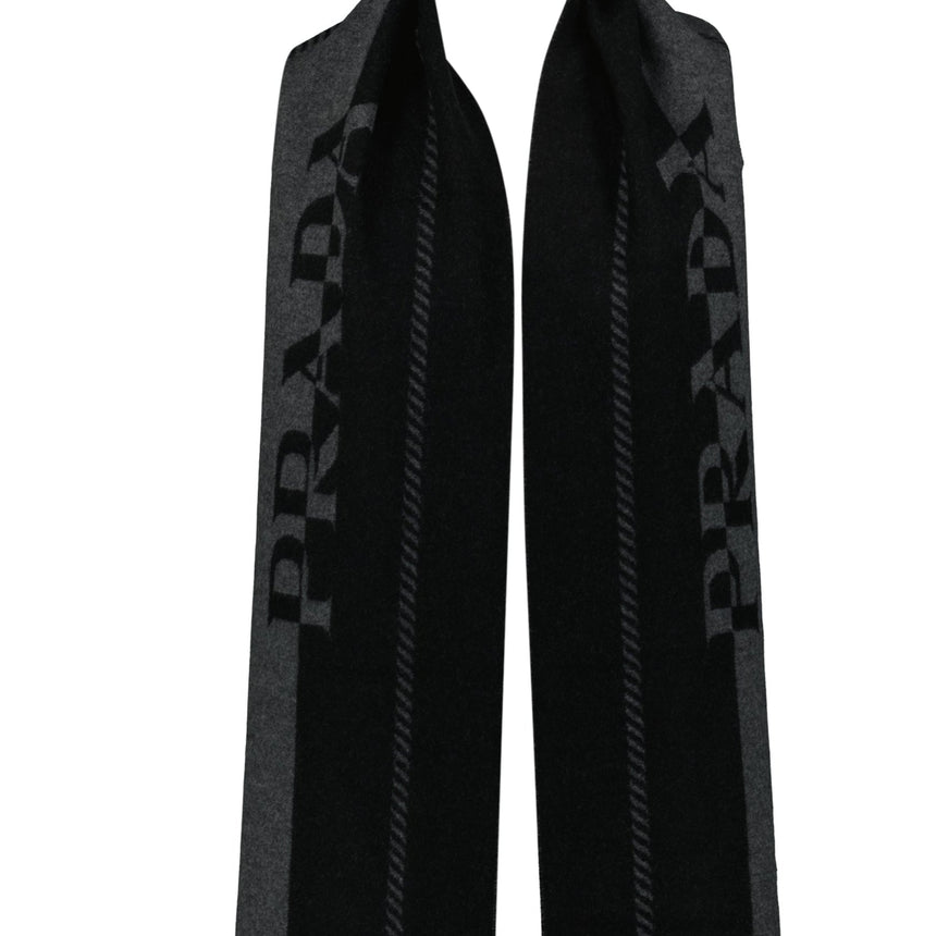 Prada Wool Scarf in Slate Grey/Black - Boinclo - Outlet Sale Under Retail