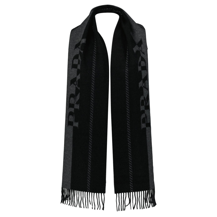 Prada Wool Scarf in Slate Grey/Black - Boinclo - Outlet Sale Under Retail