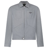 Prada Raw Denim Cotton Zip Jacket in Grey - Boinclo - Outlet Sale Under Retail