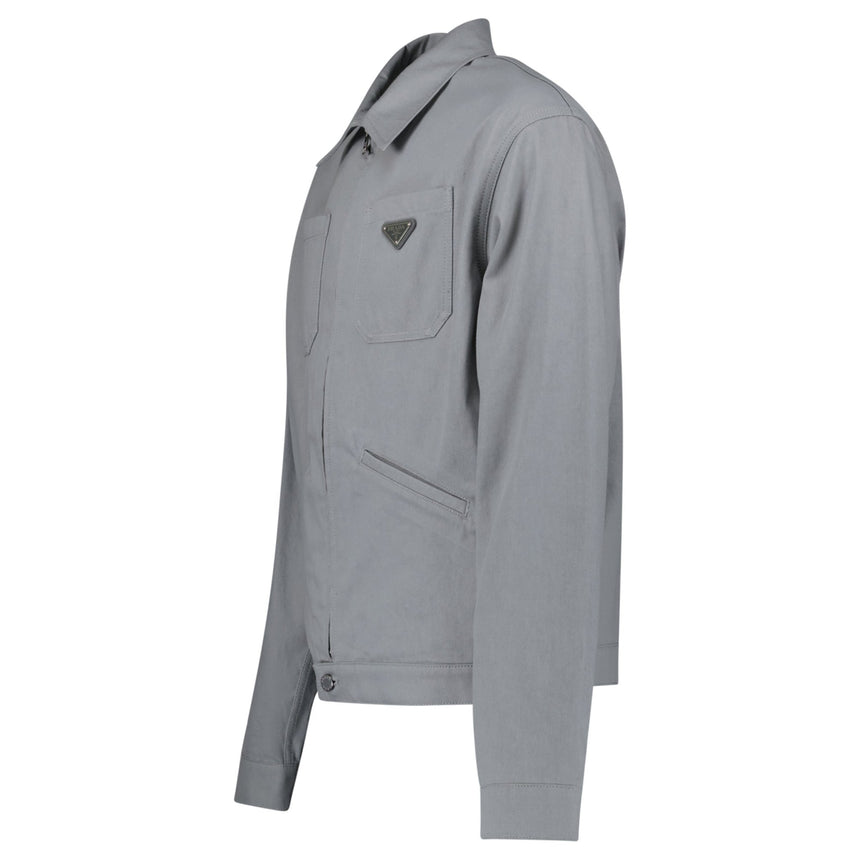 Prada Raw Denim Cotton Zip Jacket in Grey - Boinclo - Outlet Sale Under Retail