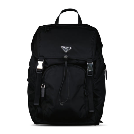 Prada Re - Nylon and Saffiano Leather Backpack in Black - Boinclo - Outlet Sale Under Retail